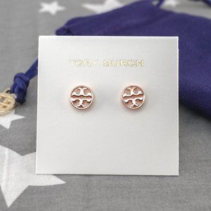 Tory Burch Miller Stud Earrings in Rose Gold (Brand New with Dust Bag)